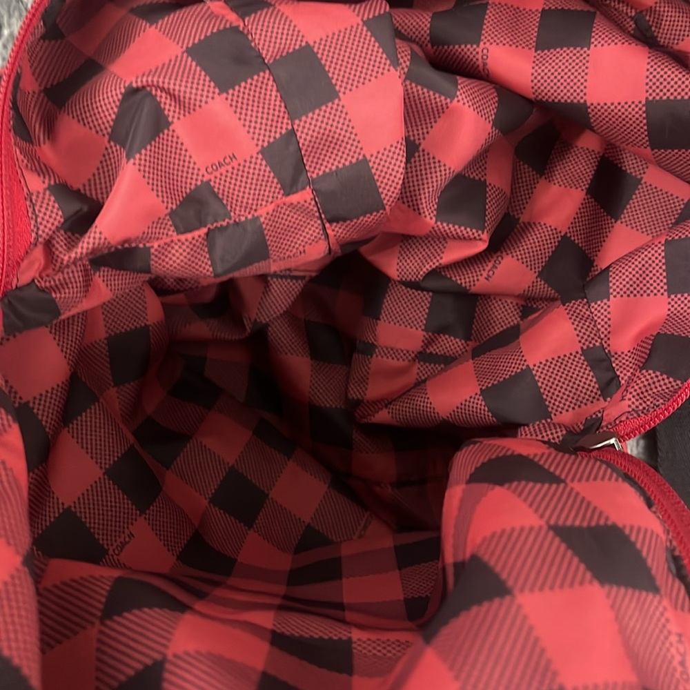 Packable Backpack With Gingham Print Coach - image 6